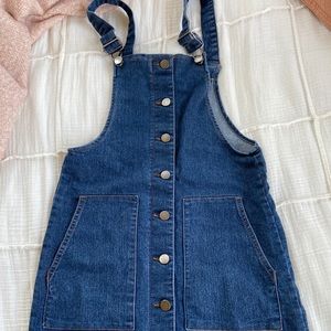 Denim Pinafore with Buttons
